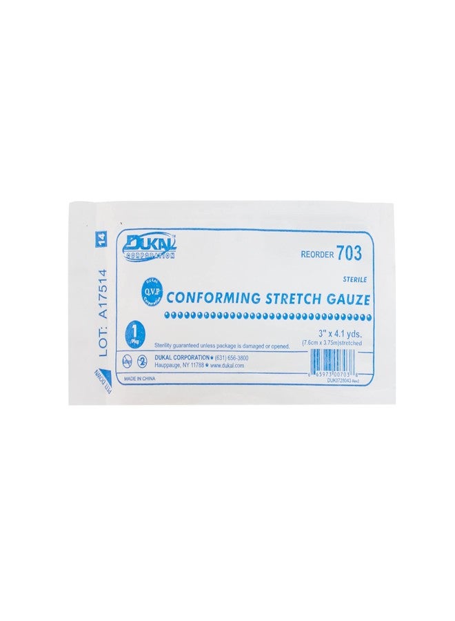 DUKAL 703 Conforming Stretch Gauze Bandage, 3" x 4.1 yd, Sterile - Image 3